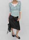 Morety Summer Henley Neck Sleeveless Tee