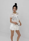 [MADE] Ggumi Lace Puff Blouse