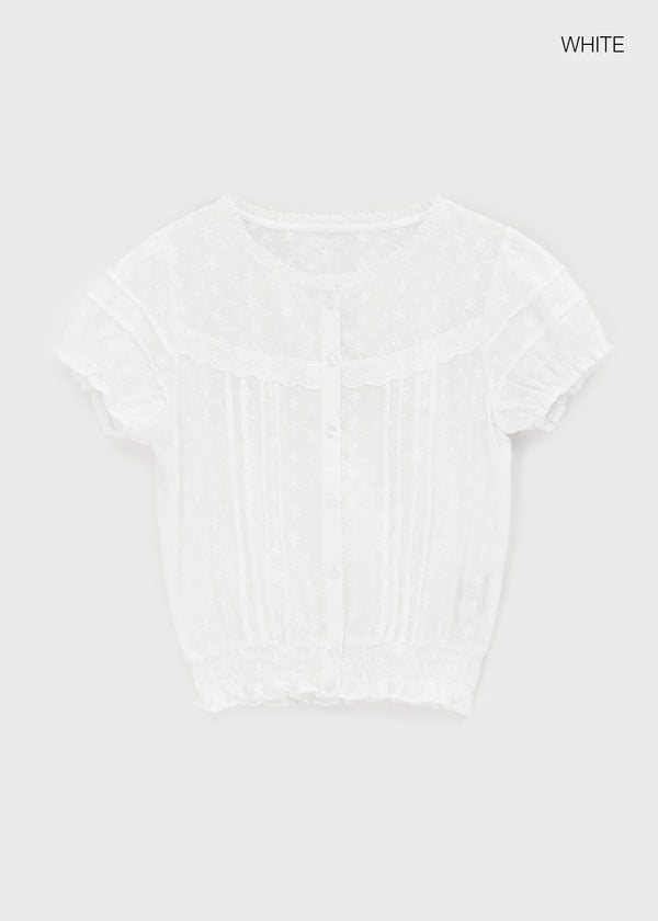 [MADE] Ggumi Lace Puff Blouse