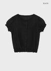 [MADE] Ggumi Lace Puff Blouse