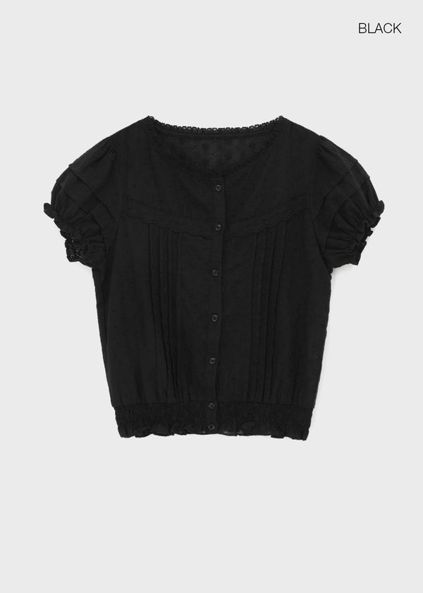 [MADE] Ggumi Lace Puff Blouse