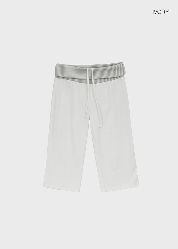 Torya Striped Folding Capri Pants