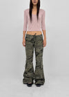 Relting Camo Low-waist Bootcut Pants