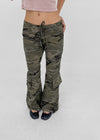 Relting Camo Low-waist Bootcut Pants