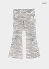 Relting Camo Low-waist Bootcut Pants