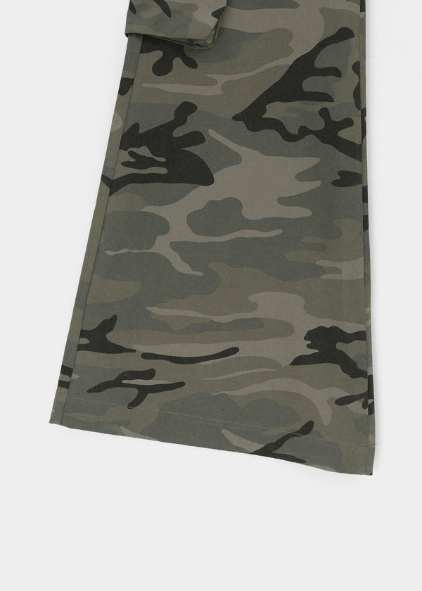 Relting Camo Low-waist Bootcut Pants