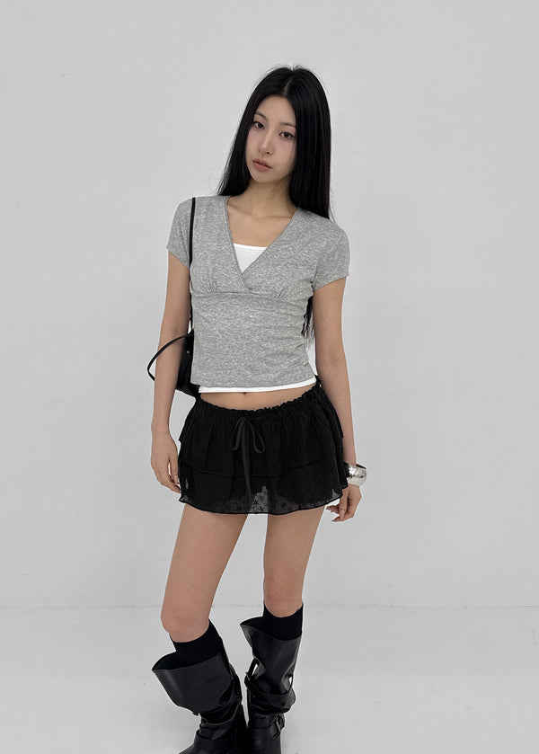 [MADE] Pompo Cooling Lace Wrap Short Sleeve Tee (Set Available)