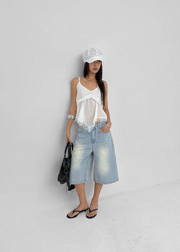 Shelver Lace Frill Sleeveless Blouse