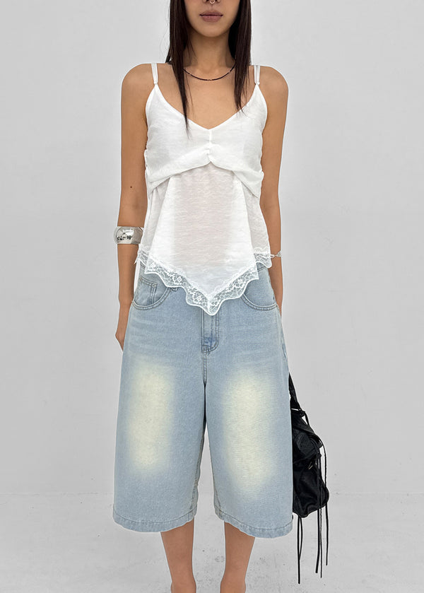 Shelver Lace Frill Sleeveless Blouse