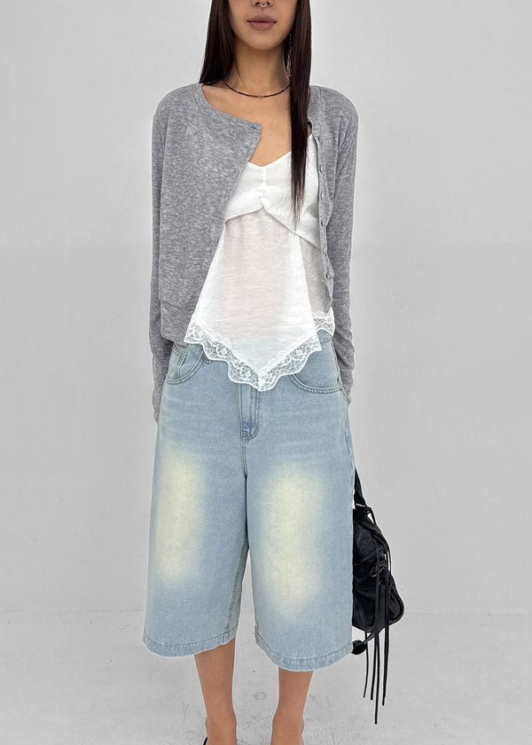 Shelver Lace Frill Sleeveless Blouse