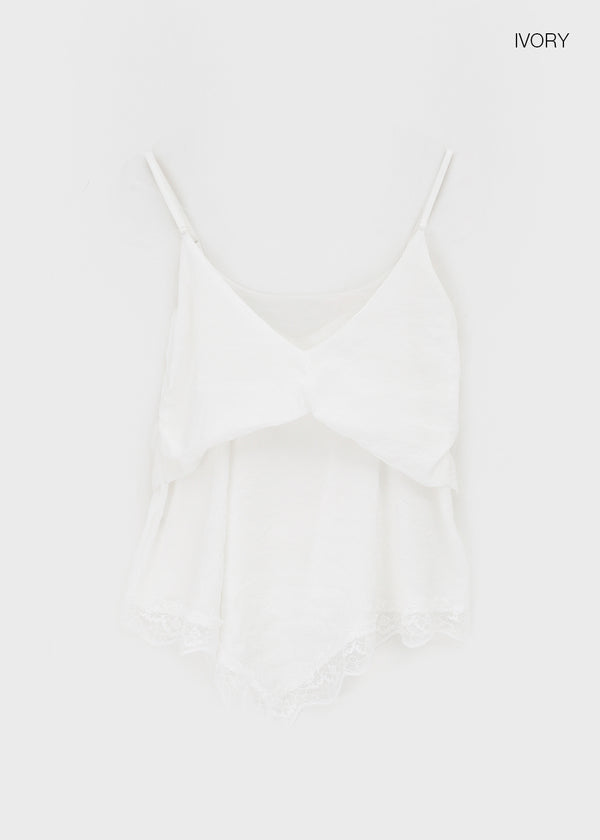 Shelver Lace Frill Sleeveless Blouse
