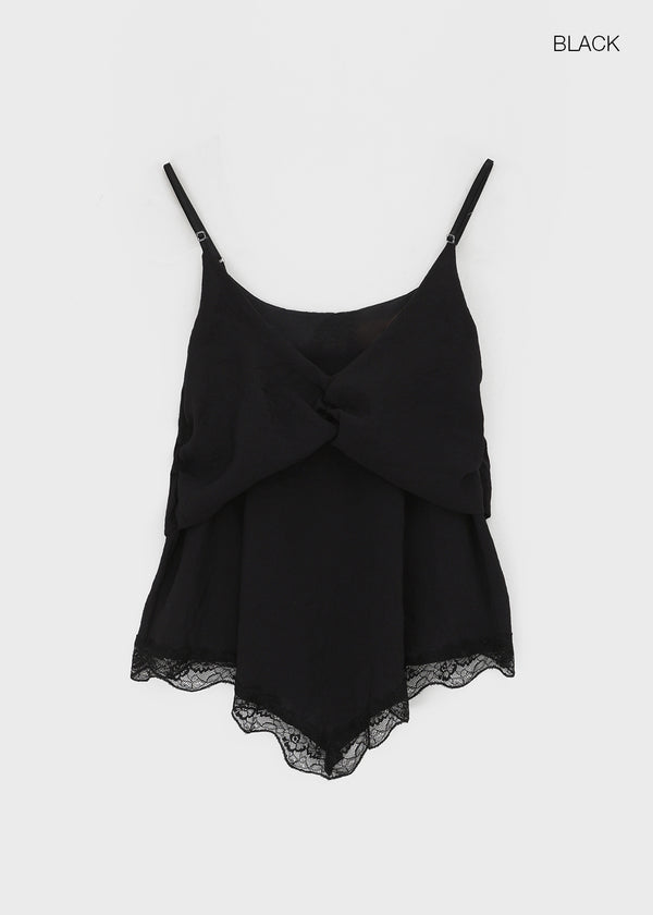 Shelver Lace Frill Sleeveless Blouse