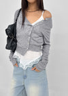 Tianjin Ribbed Asymmetrical Summer Cardigan
