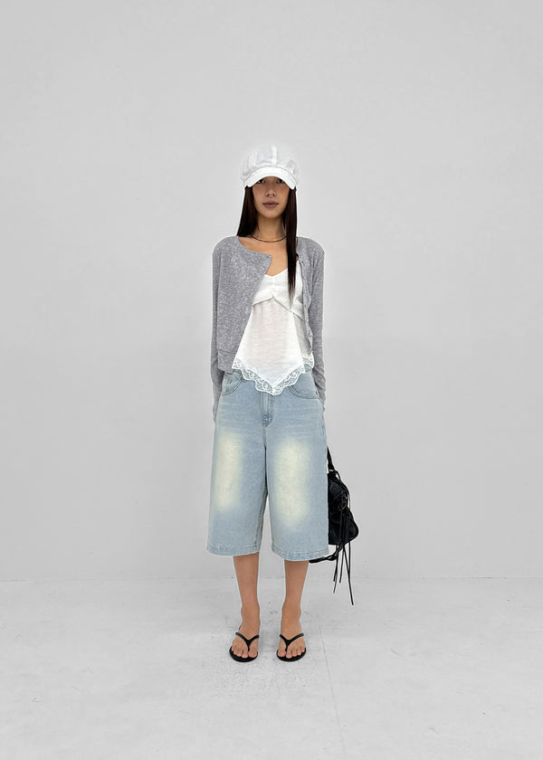 Tianjin Ribbed Asymmetrical Summer Cardigan