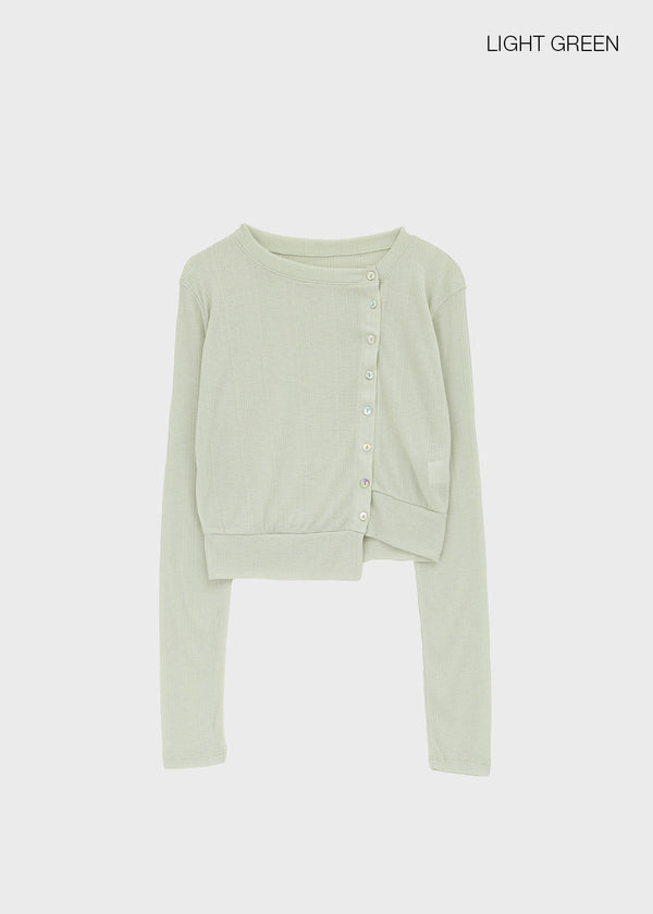 Tianjin Ribbed Asymmetrical Summer Cardigan