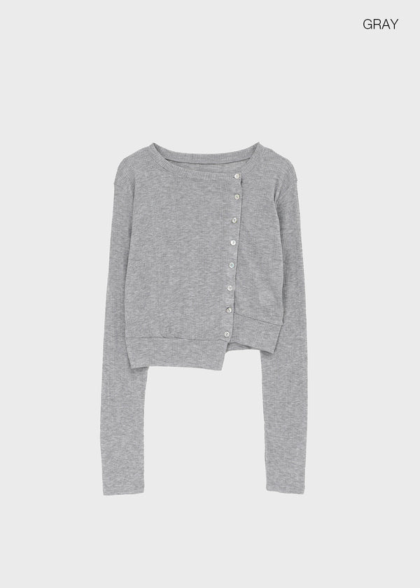 Tianjin Ribbed Asymmetrical Summer Cardigan