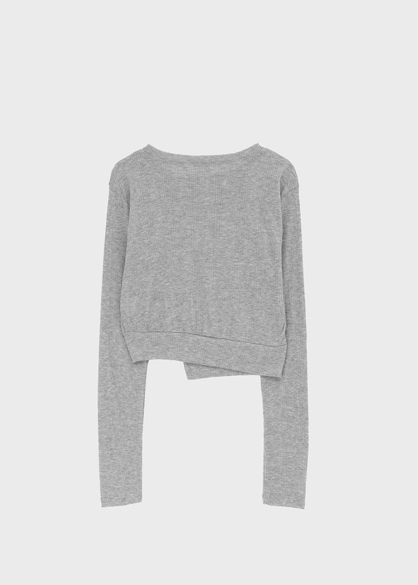 Tianjin Ribbed Asymmetrical Summer Cardigan