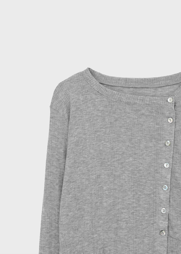Tianjin Ribbed Asymmetrical Summer Cardigan