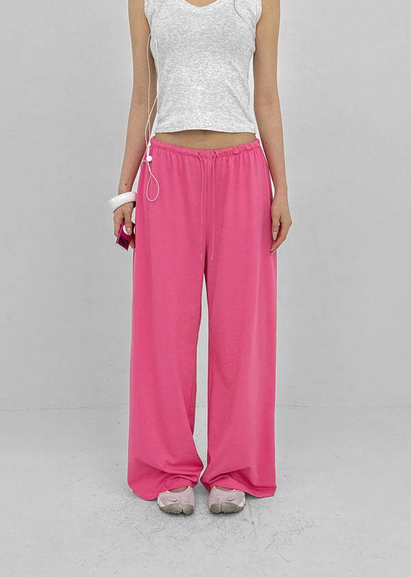 [MADE] Pompo Cooling Wide Elastic Waist Pants (Set Available)