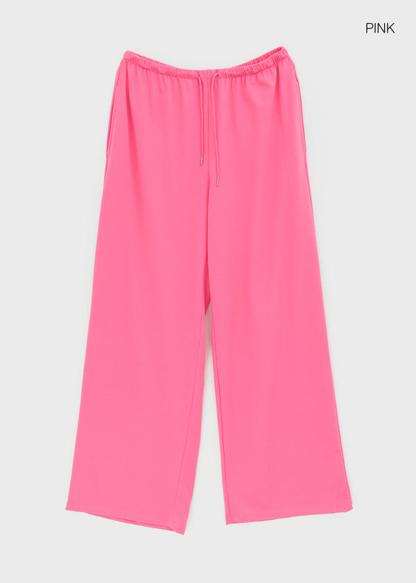 [MADE] Pompo Cooling Wide Elastic Waist Pants (Set Available)