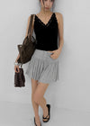 Diet V-neck Lace Sleeveless (Built-in Cap)