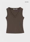 [MADE] Quroti V-Neck Sleeveless Top (Built-in Cap)