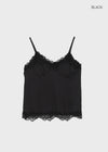 Reflect Satin Lace Sleeveless Top