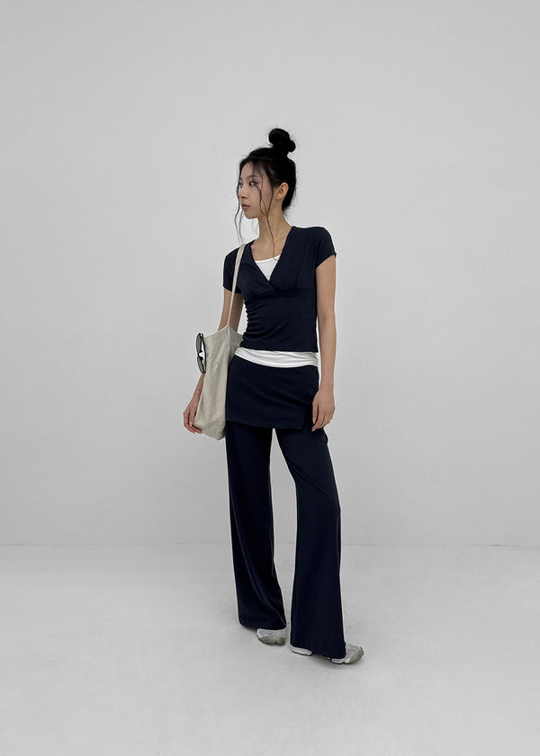 [MADE] Pompo Cooling Slit Skirt Pants (Set Available)