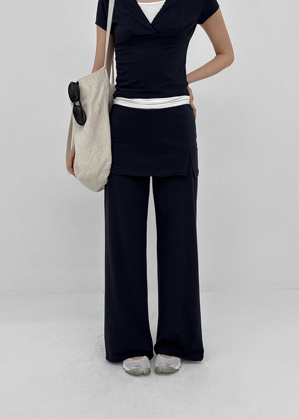 [MADE] Pompo Cooling Slit Skirt Pants (Set Available)