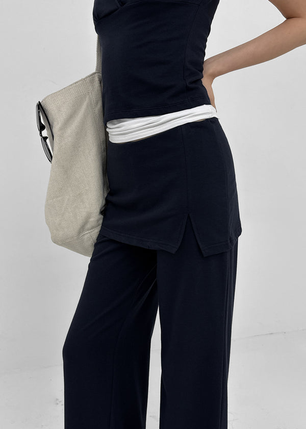 [MADE] Pompo Cooling Slit Skirt Pants (Set Available)