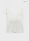 Diet V-neck Lace Sleeveless (Built-in Cap)