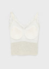 Diet V-neck Lace Sleeveless (Built-in Cap)