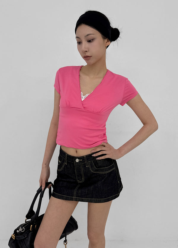 [MADE] Pompo Cooling Lace Wrap Short Sleeve Tee (Set Available)