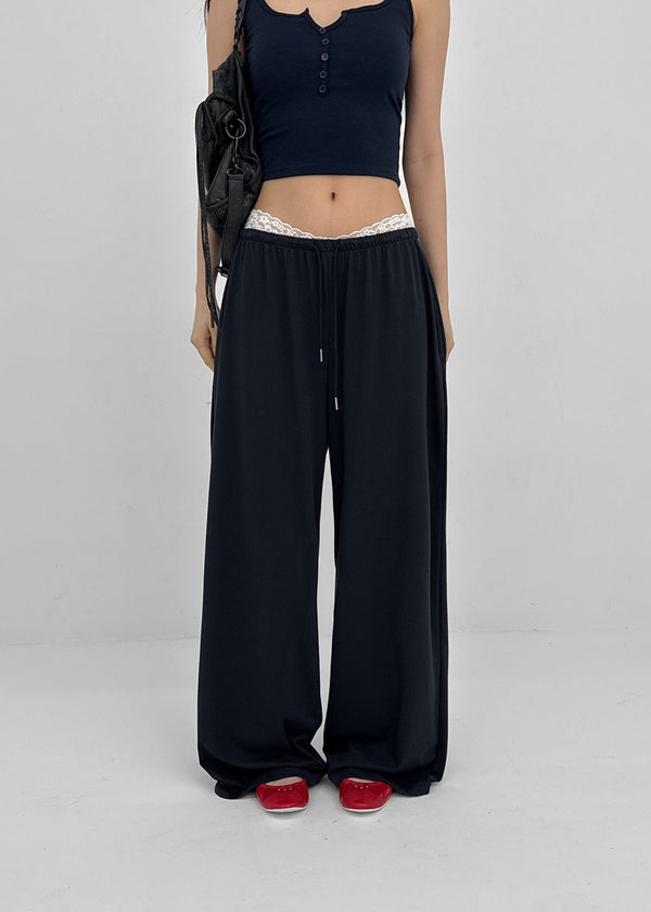 [MADE] Pompo Cooling Wide Elastic Waist Pants (Set Available)