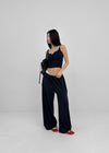 Carmen Button Crop Sleeveless (Built-in Cap)