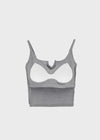 Carmen Button Crop Sleeveless (Built-in Cap)