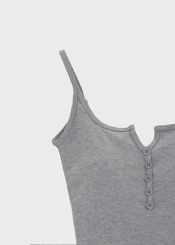 Carmen Button Crop Sleeveless (Built-in Cap)