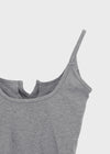 Carmen Button Crop Sleeveless (Built-in Cap)