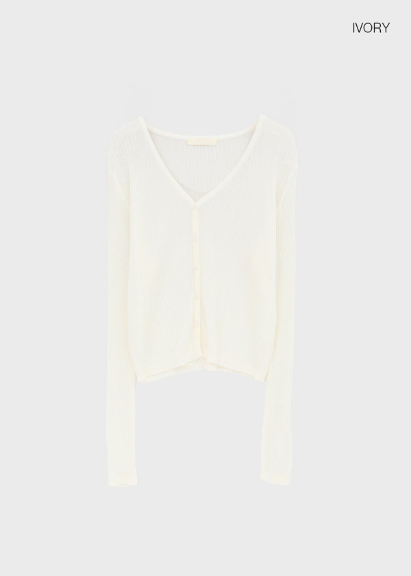 Rix V-neck Ribbed Summer Cardigan