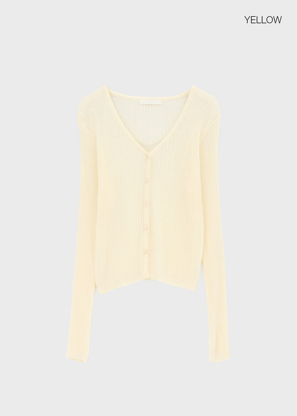Rix V-neck Ribbed Summer Cardigan