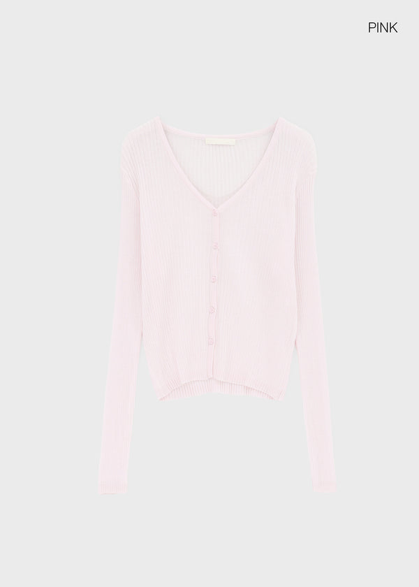 Rix V-neck Ribbed Summer Cardigan