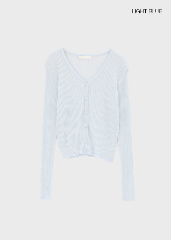 Rix V-neck Ribbed Summer Cardigan