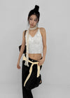 Diet V-neck Lace Sleeveless (Built-in Cap)