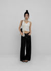 Diet V-neck Lace Sleeveless (Built-in Cap)