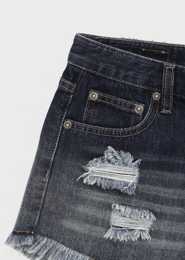 [MADE] Tata Distressed Denim Shorts