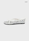 Muaze Dot Wedge Heel Flip-flops