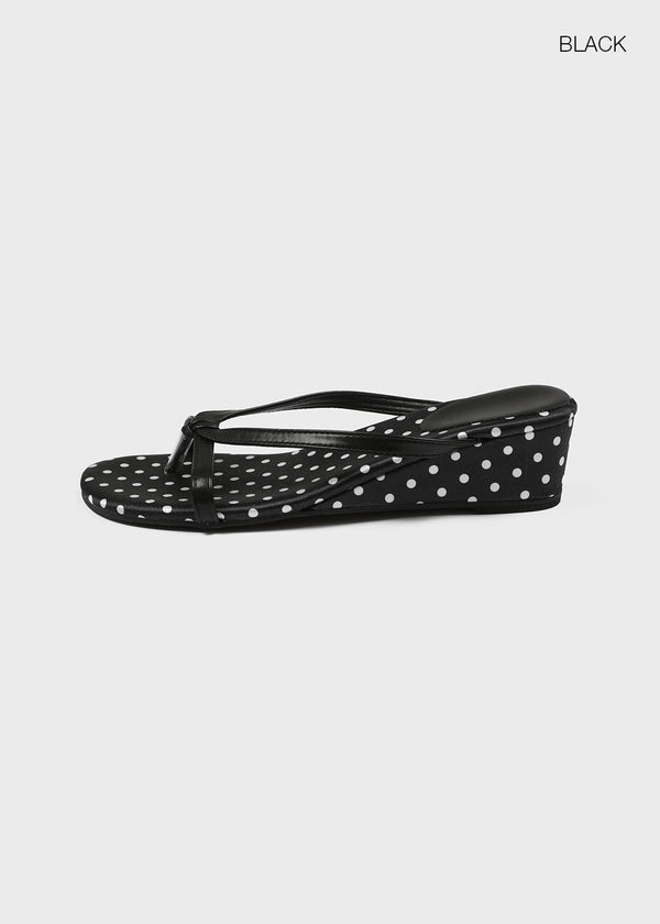Muaze Dot Wedge Heel Flip-flops