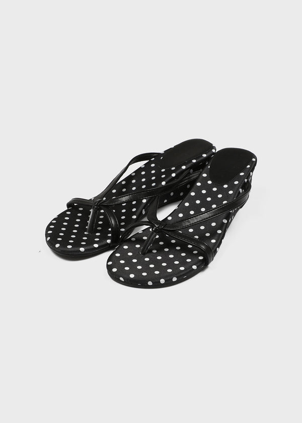 Muaze Dot Wedge Heel Flip-flops