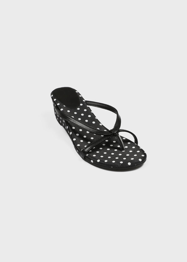 Muaze Dot Wedge Heel Flip-flops