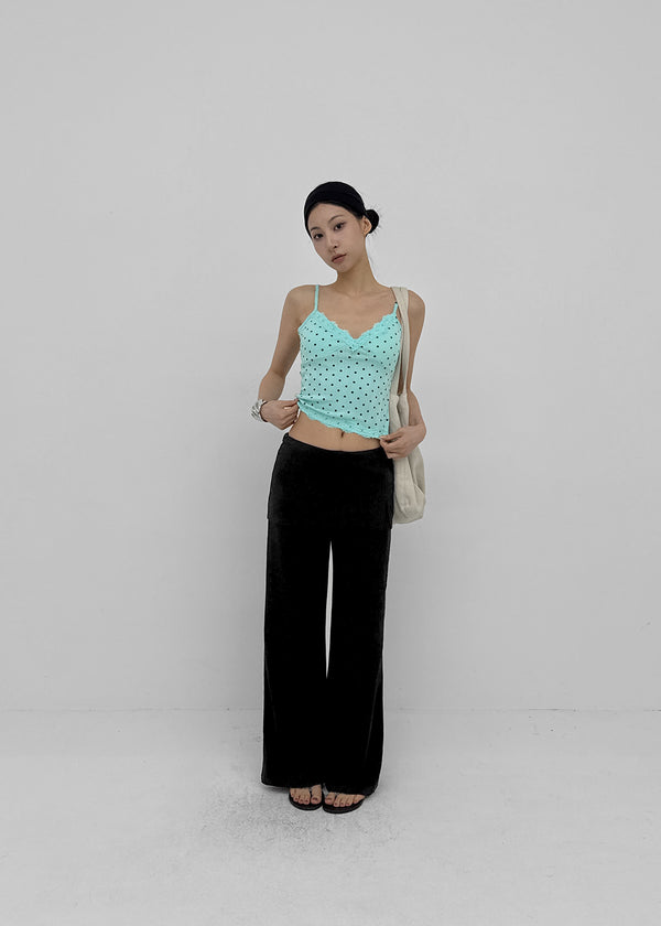 Riviera Dot Lace Sleeveless (Built-in Cap)